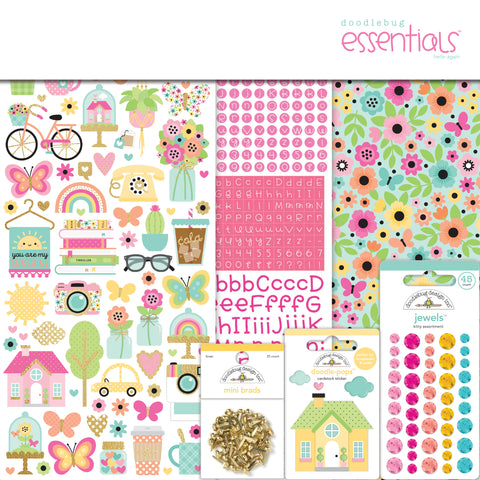 Doodlebug - Hello Again Collection - Essentials Kit / 8209