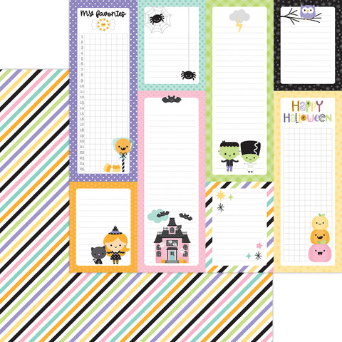 Doodlebug - Sweet & Spooky Collection - 12x12 Single Sheets / Candy Sticks - 8274