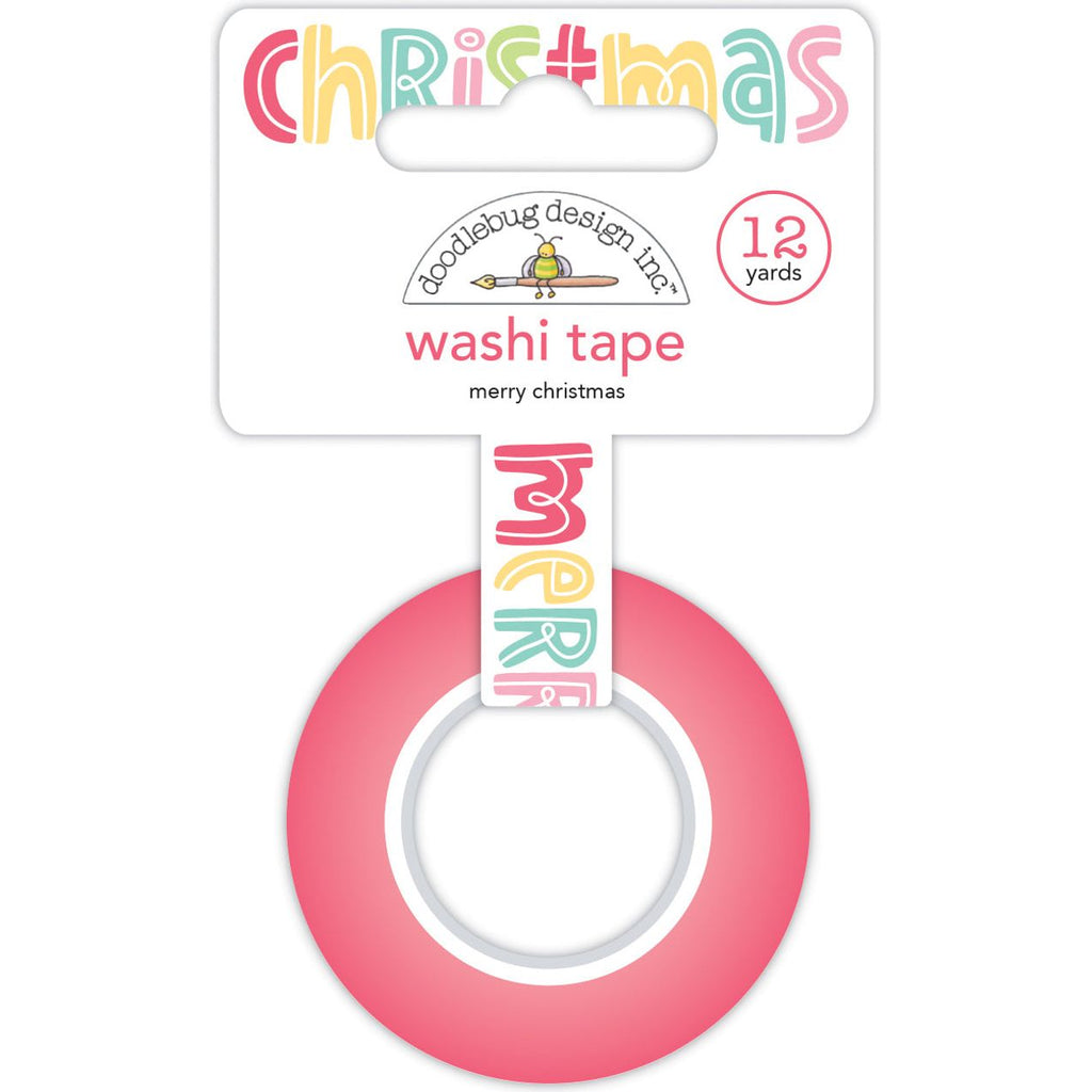 Doodlebug - Gingerbread Kisses Collection - Washi Tape / Merry Christmas - 8283 (Preorder - Arriving October 1, 2023)