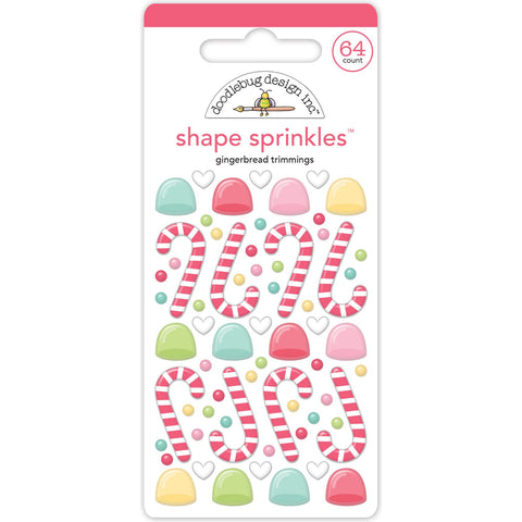 Doodlebug - Gingerbread Kisses Collection - Shape Sprinkles / Gingerbread Trimmings - 8287