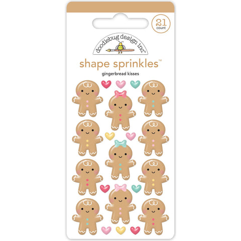 Doodlebug - Gingerbread Kisses Collection - Shape Sprinkles / Gingerbread Kisses - 8289