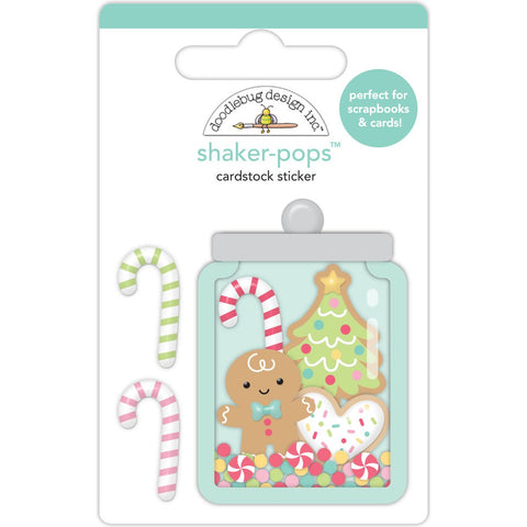 Doodlebug - Gingerbread Kisses Collection - Shaker Pops / Holiday Treats - 8290