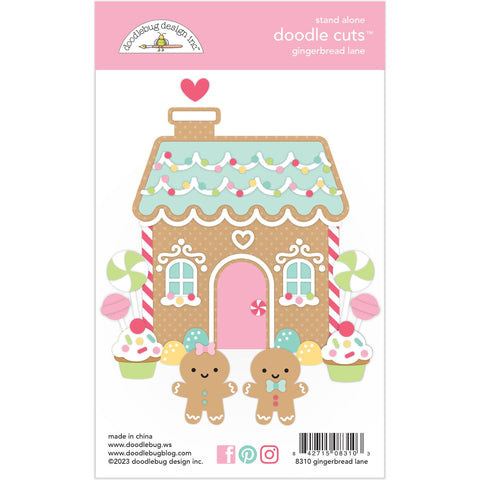 Doodlebug - Gingerbread Kisses Collection - Doodle Cuts / Gingerbread Lanes 8310