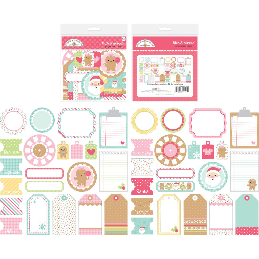 Doodlebug - Gingerbread Kisses Collection - Bits & Pieces 8314
