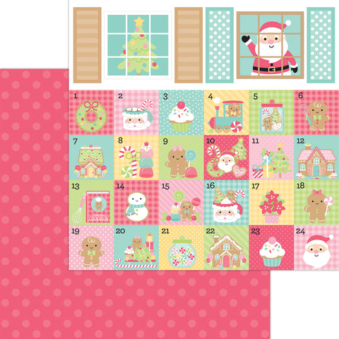 Doodlebug - Gingerbread Kisses Collection - 12x12 Single Sheets / Christmas Jammies - 8324