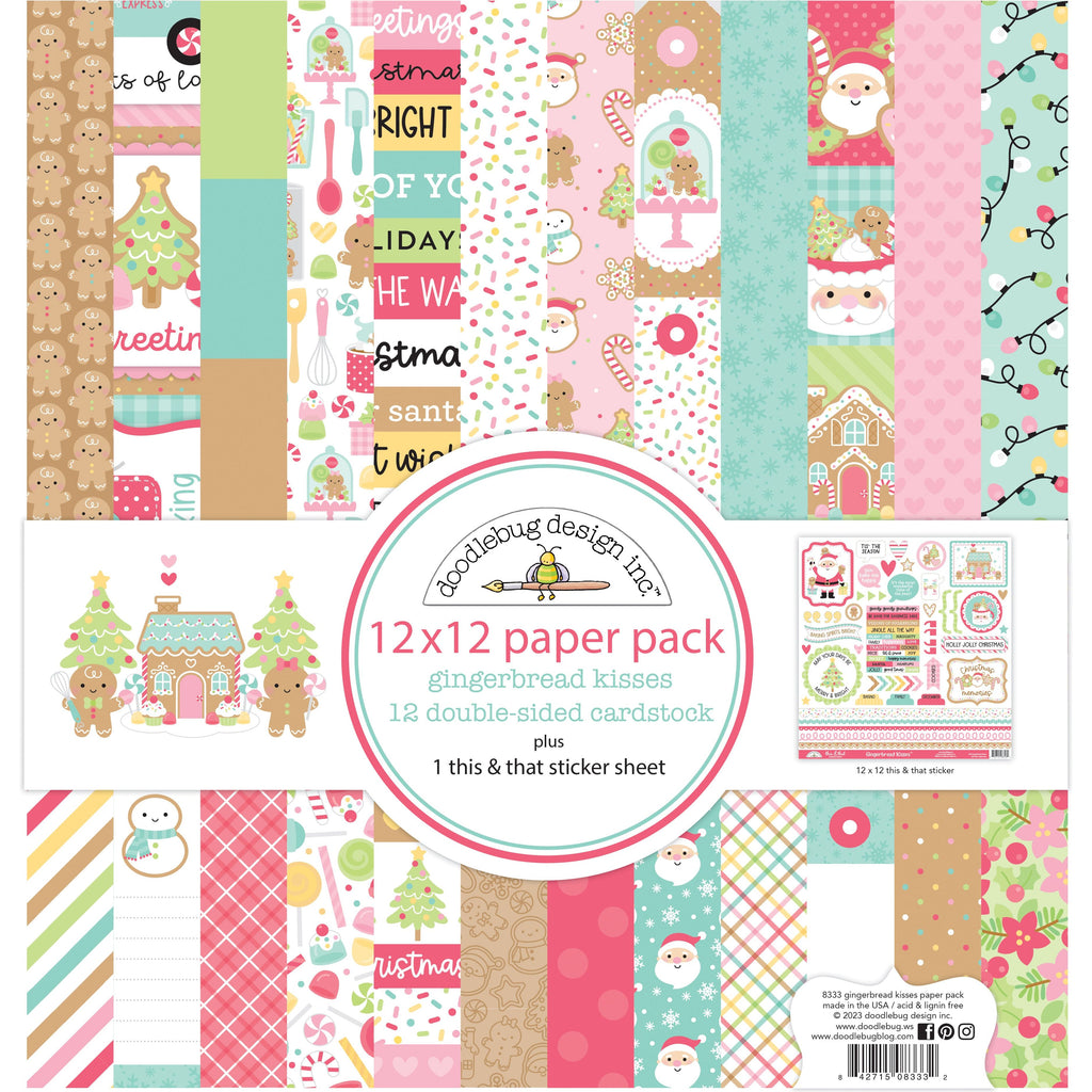 Doodlebug - Gingerbread Kisses Collection - Paper Pack / 8333 (Preorder - Arriving October 1, 2023)
