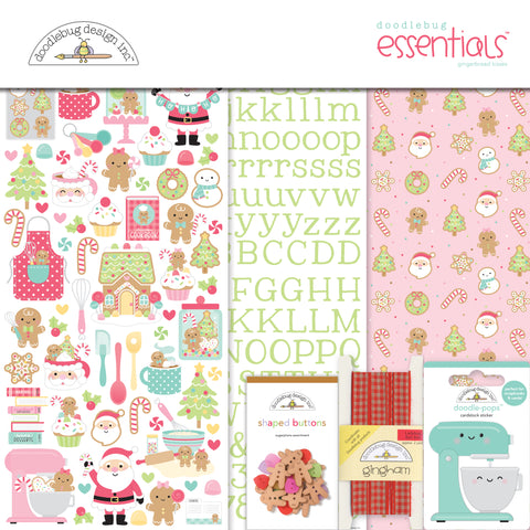 Doodlebug - Gingerbread Kisses Collection - Essential Kit - 8336