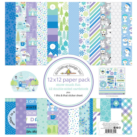 Doodlebug - Snow Much Fun - 12x12 Paper Pack / 8391