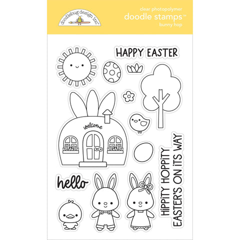 Doodlebug - Bunny Hop Collection - Doodle Stamps - Bunny Hop / 8447