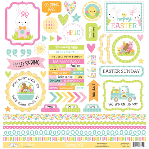 Doodlebug - Bunny Hop Collection - This & That Stickers / 8459