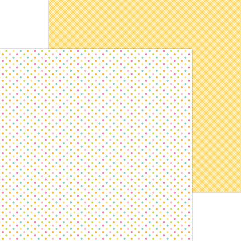 Doodlebug - Bunny Hop Collection - 12x12 Single Sheets - Spot of Spring / 8464