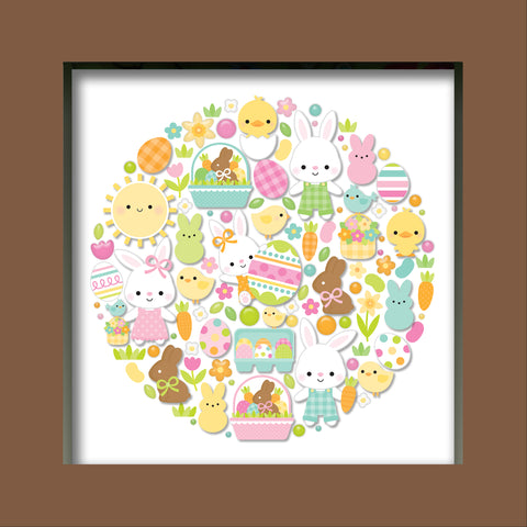 Doodlebug - Bunny Hop Collection - Shadow Box Kit / 8473