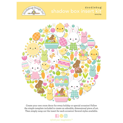 Doodlebug - Bunny Hop Collection - Shadow Box Kit / 8473