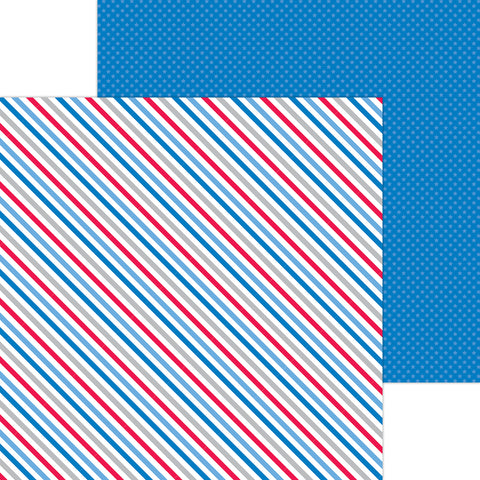 Doodlebug - Hometown USA Collection - 12x12 Single Sheets - Red, White, & Blue / 8540