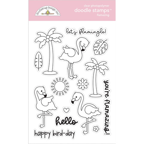Doodlebug - Summer Fun - Flamazing Doodle Stamps / 8916