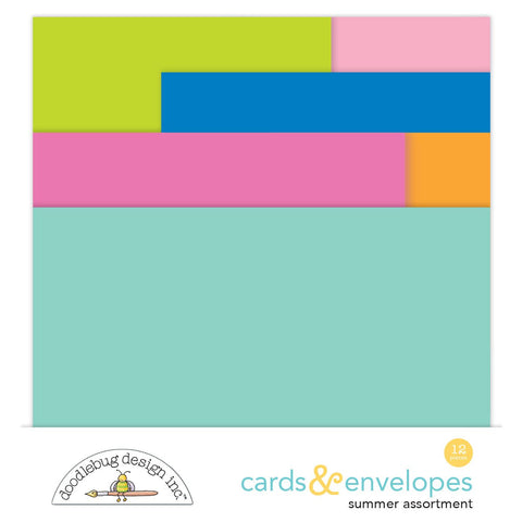 Doodlebug - Summer Fun - Assortment Cards & Envelopes / 8924