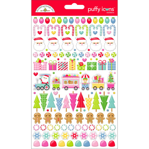 Doodlebug - Oh What Fun - Puffy Icons Stickers - 8966