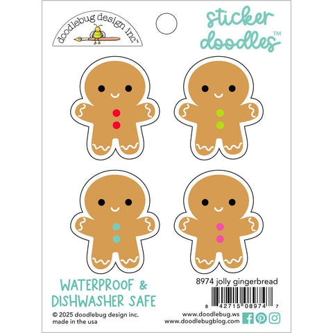 Doodlebug - Oh What fun - Jolly Gingerbread Sticker Doodles / 8974