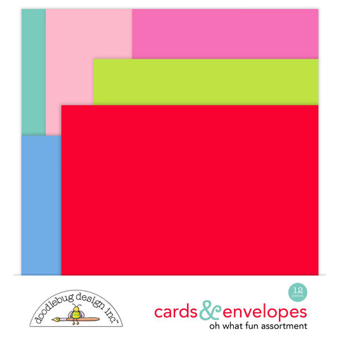 Doodlebug - Oh What Fun - Assortment Cards & Envelopes / 8983