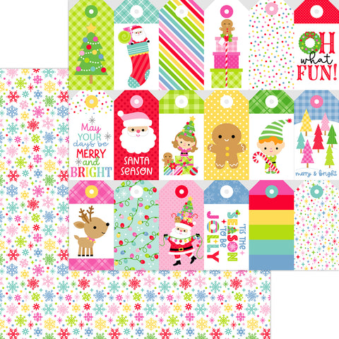 Doodlebug - Oh What Fun - 12x12 Single Sheet - Snow What Fun - 8997