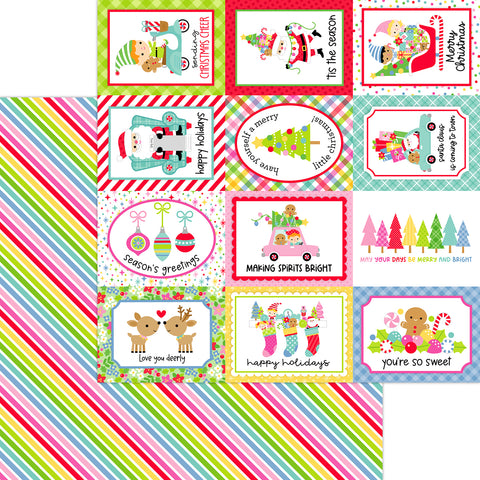 Doodlebug - Oh What Fun - 12x12 Single Sheet - Merry & Bright - 8999