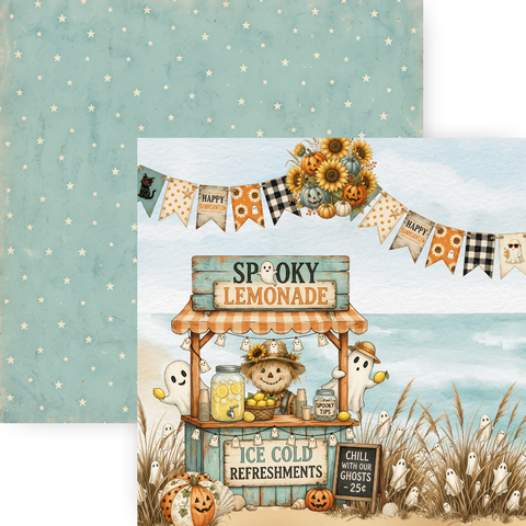 Country Craft Creations - Summerween Ghosts on Vacation / 27 Double-Sided 8x8 Papers