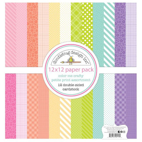Doodlebug - Color Me Crafty - 12x12 Petite Prints Paper Pack 9111