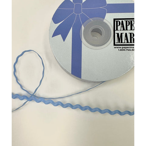 Ribbon - 1/4 Inch - Ric Rac Trim / Royal Blue