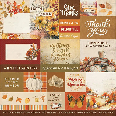 Photo Play - Autumn Junque- 12x12 Single Sheets / Golden Days