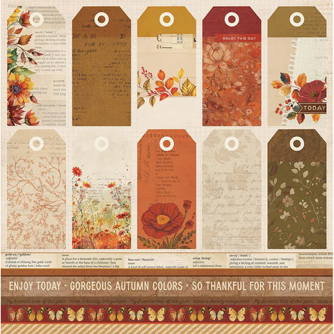 Photo Play - Autumn Junque- 12x12 Single Sheets / Autumn Colors