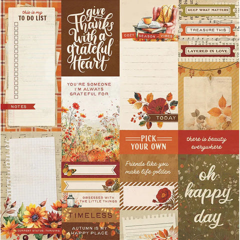 Photo Play - Autumn Junque- 12x12 Single Sheets / Grateful Heart