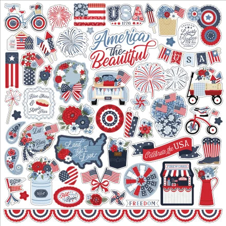 Echo Park - All American - 12x12 Element Sticker Sheet