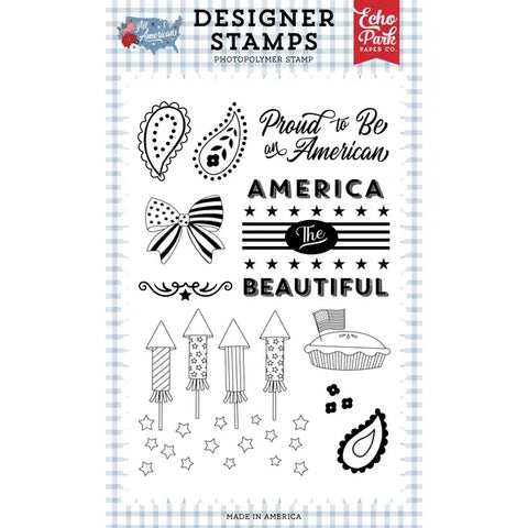 Echo Park - All American - Firework Rockets Stamp Set