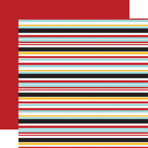 Echo Park - A Magical Voyage - 12x12 Single Sheet / Sail Away Stripes