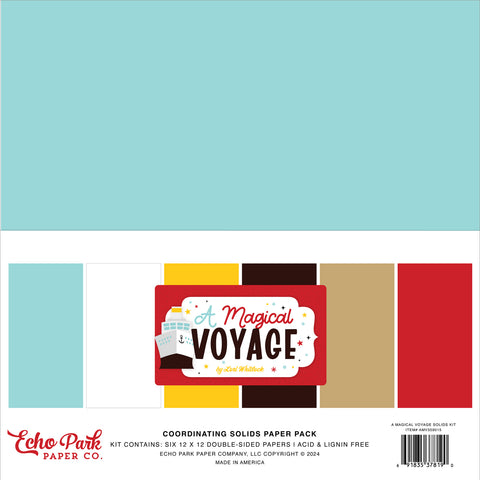 Echo Park - A Magical Voyage - 12x12 Coordinating Solids Kit