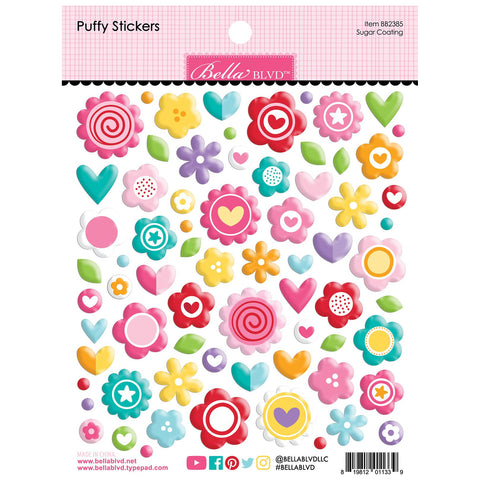 Copy of Bella Blvd - Let's Scrapbook! Collection - Coordinating - Puffy Stickers - Sugar Coating / BB2385