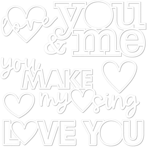 Bella Blvd - Just Because Collection - Coordinating - Cut Outs - You & Me / BB2657