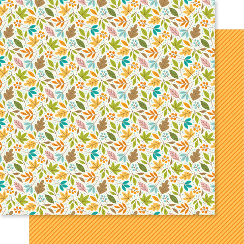 Bella Blvd - One Fall Day Collection - 12x12 Single Sheets - Leaf Pile / BB2791