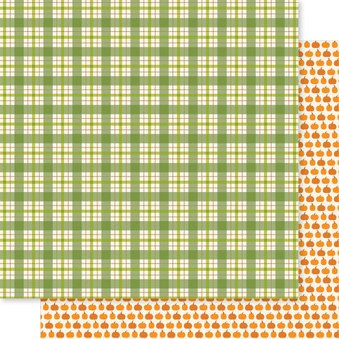 Bella Blvd - One Fall Day Collection - 12x12 Single Sheets - Pick A Pumpkin / BB2792