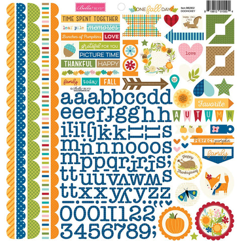 Bella Blvd - One Fall Day Collection - Doohickey Cardstock Stickers / BB2802