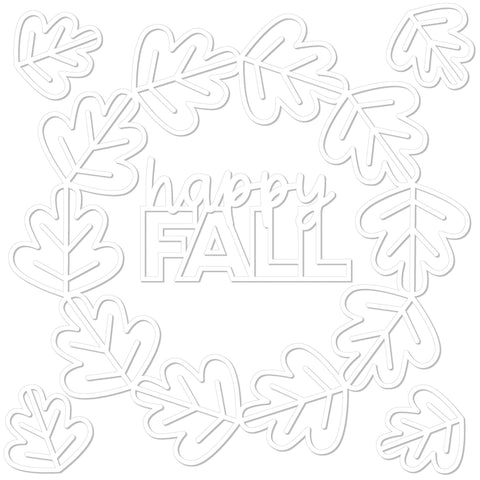 Bella Blvd - One Fall Day Collection - Cut Outs - Leaf Wreath / BB2812