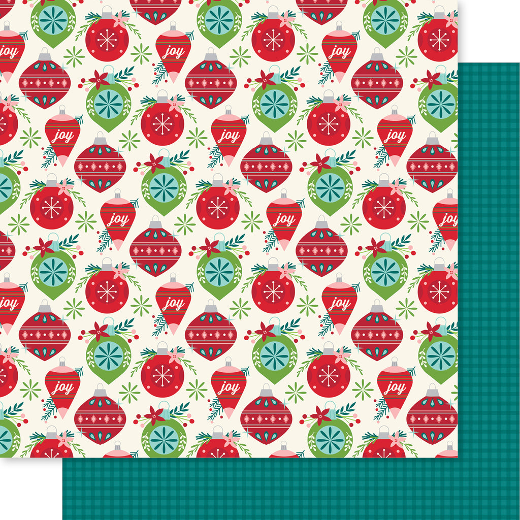 Bella Blvd - Merry Little Christmas Collection - 12x12 Single Sheets - Filled With Joy / BB2815