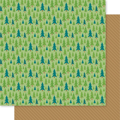 Bella Blvd - Merry Little Christmas Collection - 12x12 Single Sheets - Tree Farm / BB2824