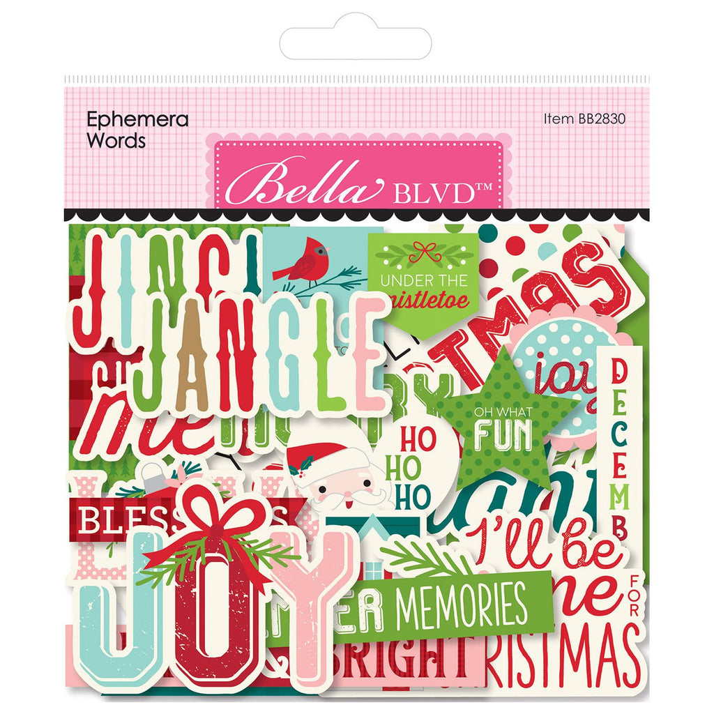 Bella Blvd - Merry Little Christmas Collection - Ephemera Words / BB2830
