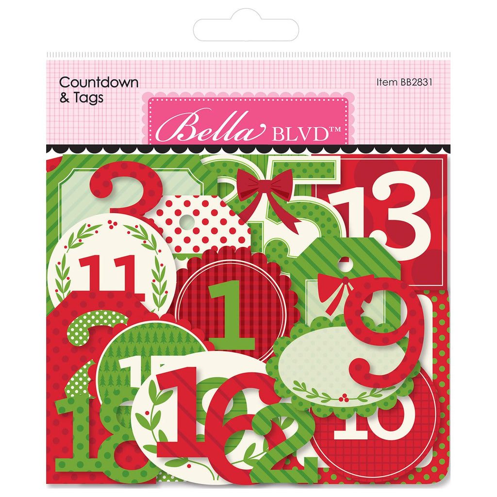 Bella Blvd - Merry Little Christmas Collection - Ephemera Countdown & Tags / BB2831