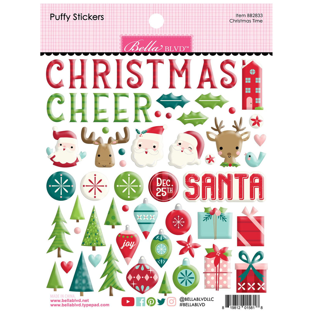 Bella Blvd - Merry Little Christmas Collection - Puffy Stickers / BB2833