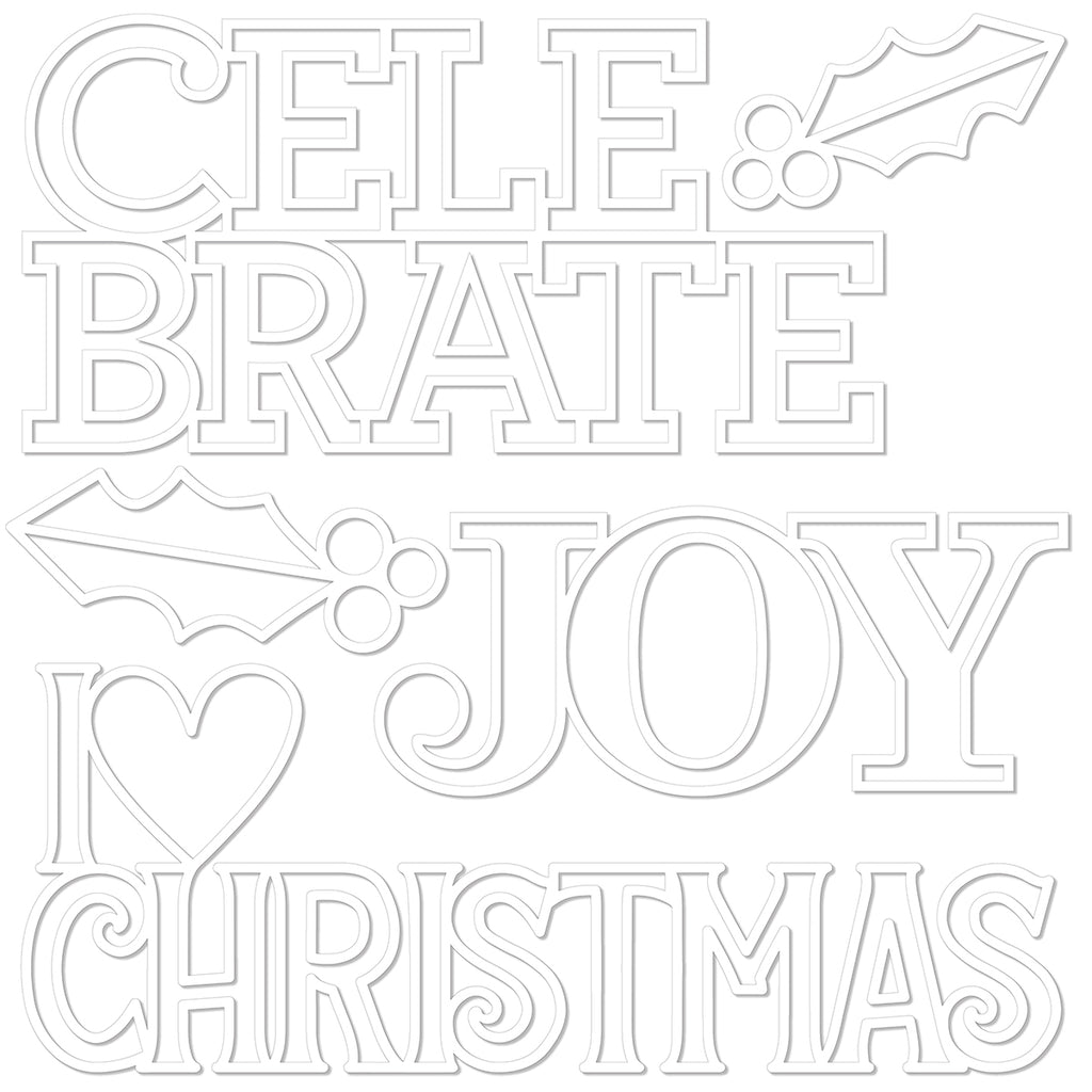 Bella Blvd - Merry Little Christmas Collection - Cut Outs - Celebrate / BB2839