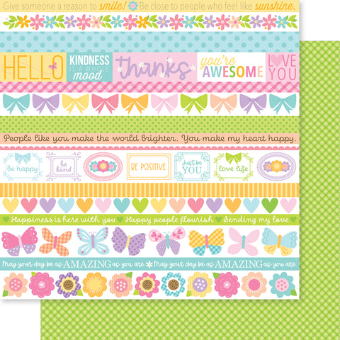 Bella Blvd - Just Because Collection - 12x12 Single Sheets - Just Because Borders / BB2883