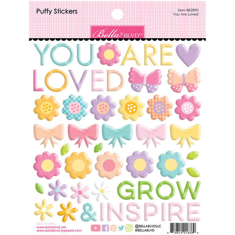 Bella Blvd - Just Because Collection - Puffy Stickers - You Are Loved / BB2890
