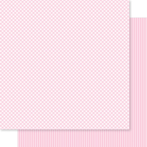 Bella Blvd - Bella Besties - Gingham & Stripes Collection - 12x12 Single Sheets - Cotton Candy / BB2902